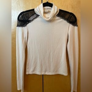 Alice + Olivia Gently Worn Lace Insert Top